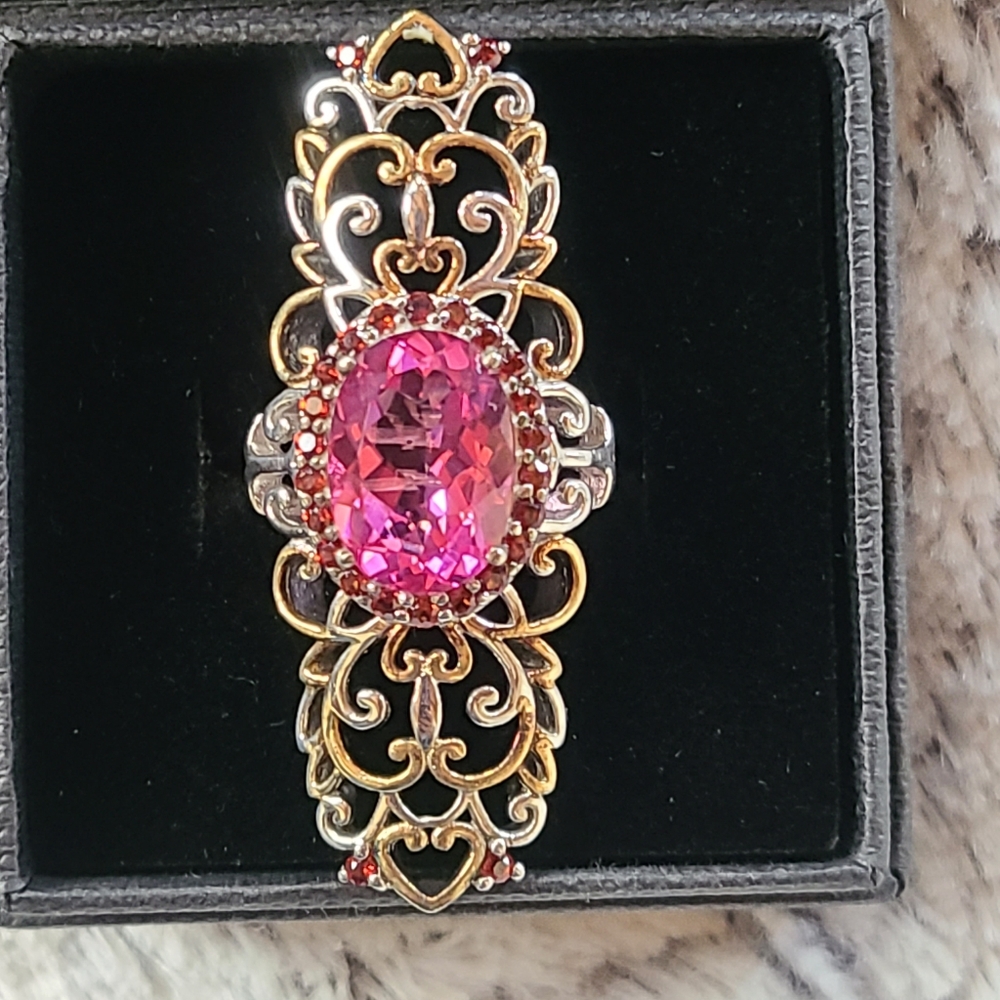 Pink Mystic Topaz ring